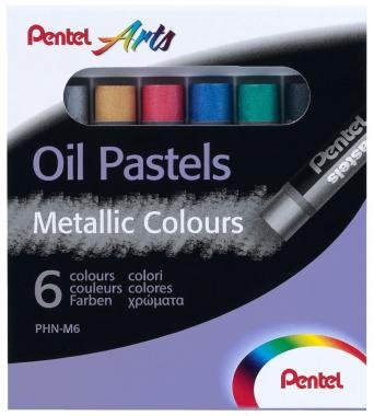 Pentel olajpasztell kréta metál 6 db-os szett